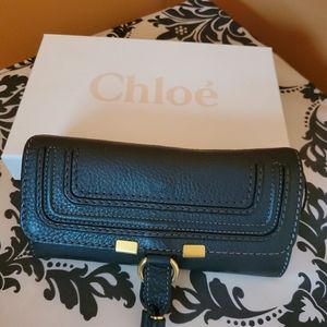 Chloe Marcie Leather Flap Wallet